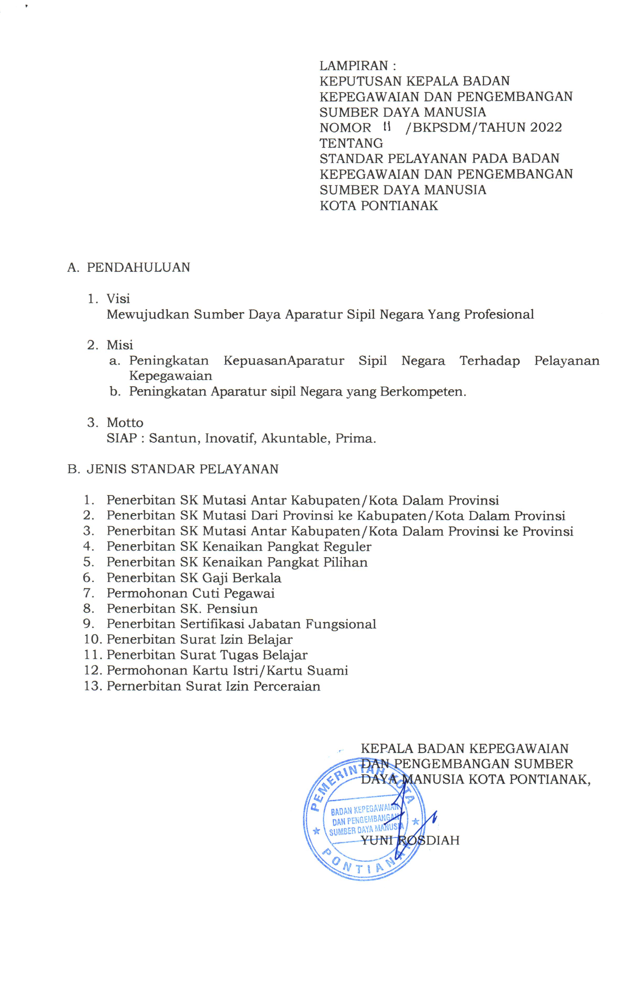 Standar Pelayanan 3